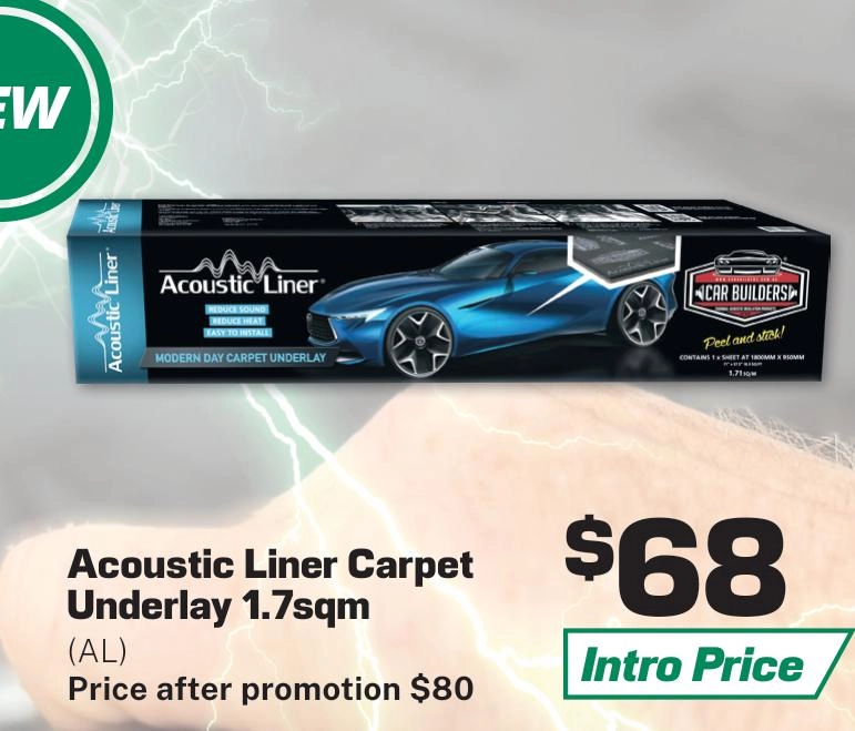 Car Builders Acoustic Liner Carpet Underlay 1.7sqm - AL