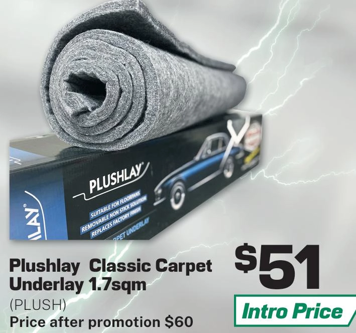 Car Builders Plushlay Carpet Underlay - 1.7sqm - PLUSH