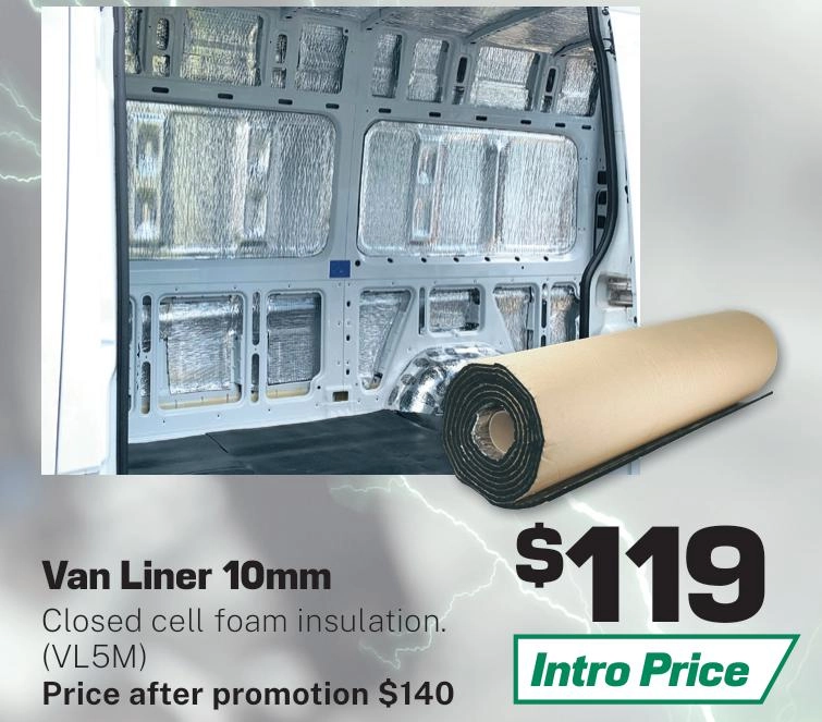 Car Builders Van Liner 10mm Closed Cell Foam Insulation - VL5M