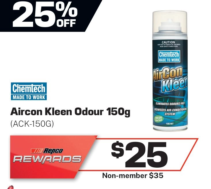 Chemtech Aircon Kleen Odour 150g - ACK-150G