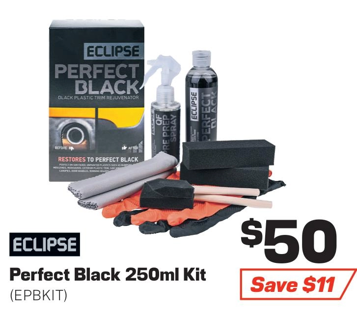 Eclipse Perfect Black Trim Restorer Kit 250ml