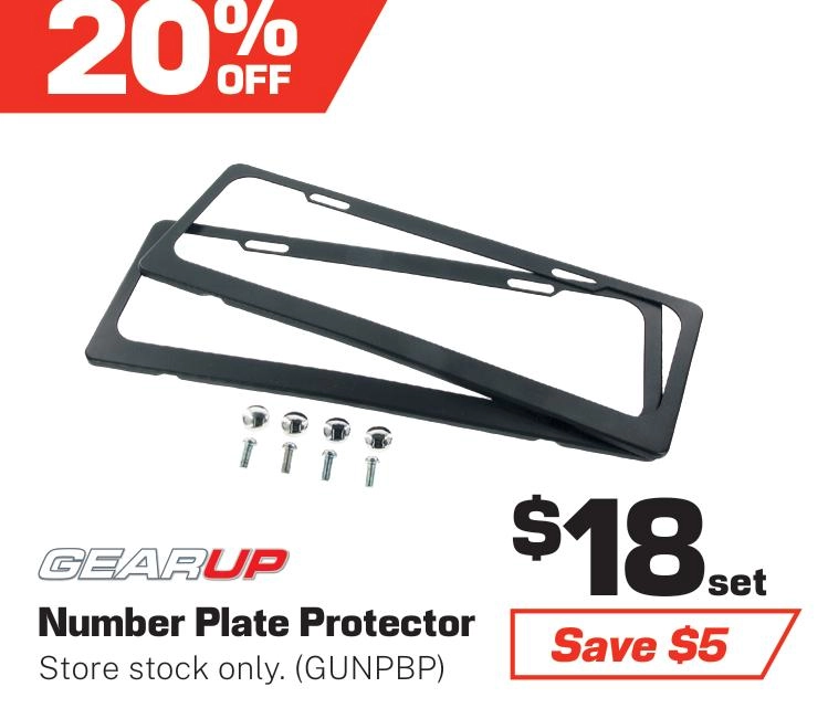 Gear Up Number Plate Protector