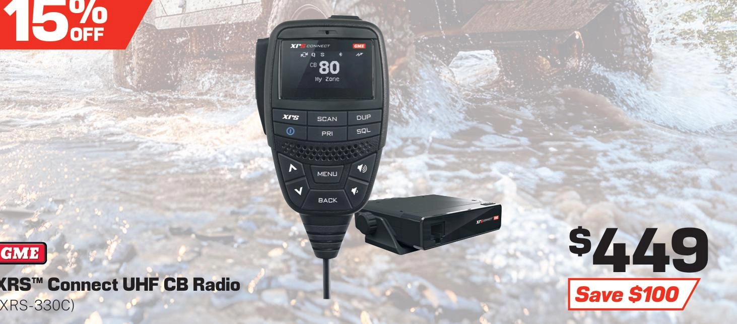 GME UHF CB Radio XRS Connect Super Compact - XRS-330C