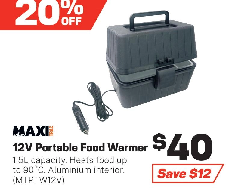 MaxiTrac 12V Portable Food Warmer