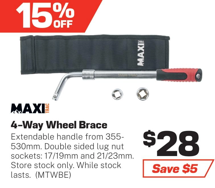 MaxiTrac Extendable Wheel Wrench