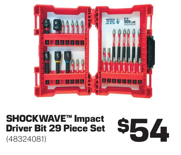 Milwaukee SHOCKWAVE 29 Pc Impact Driver Set - 48324081