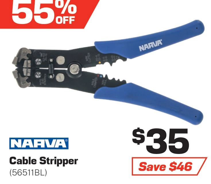 Narva Cable Stripper Pliers - 56511BL