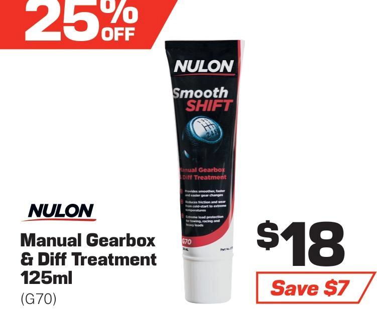 Nulon G70 Manual Gearbox & Diff Treatment 125mL - G70