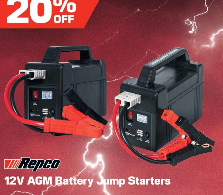 Repco 12V AGM Battery Jump Starters