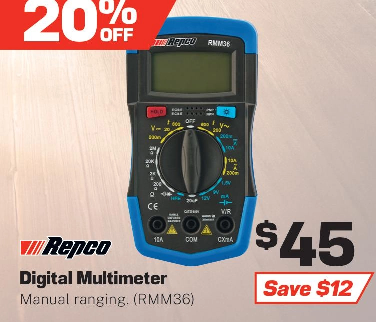 Repco Digital Multimeter - RMM36