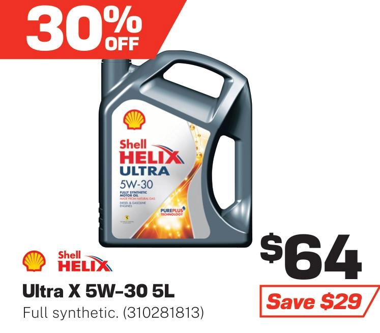 Shell Helix Ultra X 5W-30 SP Engine Oil 5L - 310281813