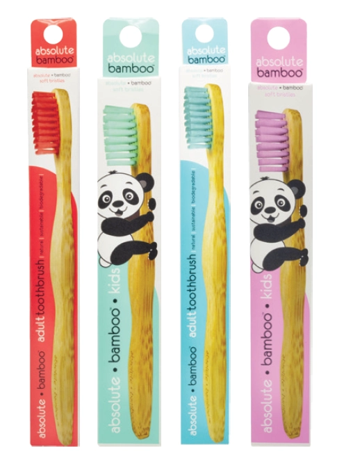 Absolute Bamboo Toothbrush Adult or Kids 1 Pack