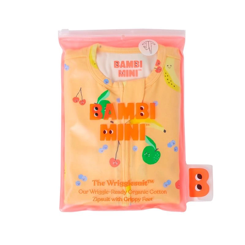 Bambi Mini Co. Wrigglesuit Unisex Orange Fruit Salad 3-6