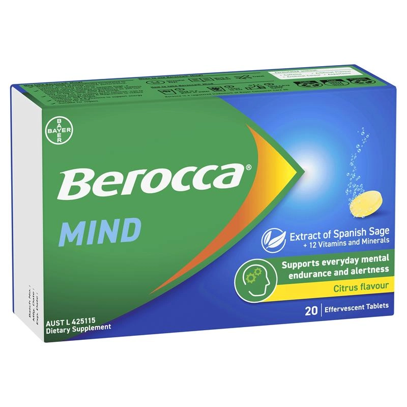 Berocca Mind Citrus 20 Effervescent Tablets