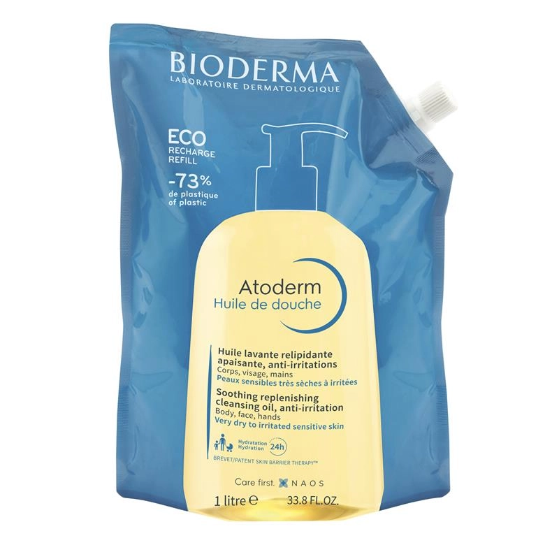 Bioderma Atoderm Ultra-nourishing Shower Oil Cleanser Eco Refill 1 Litre