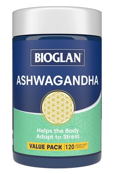 Bioglan Ashwagandha 120 Vegan Hard Capsules