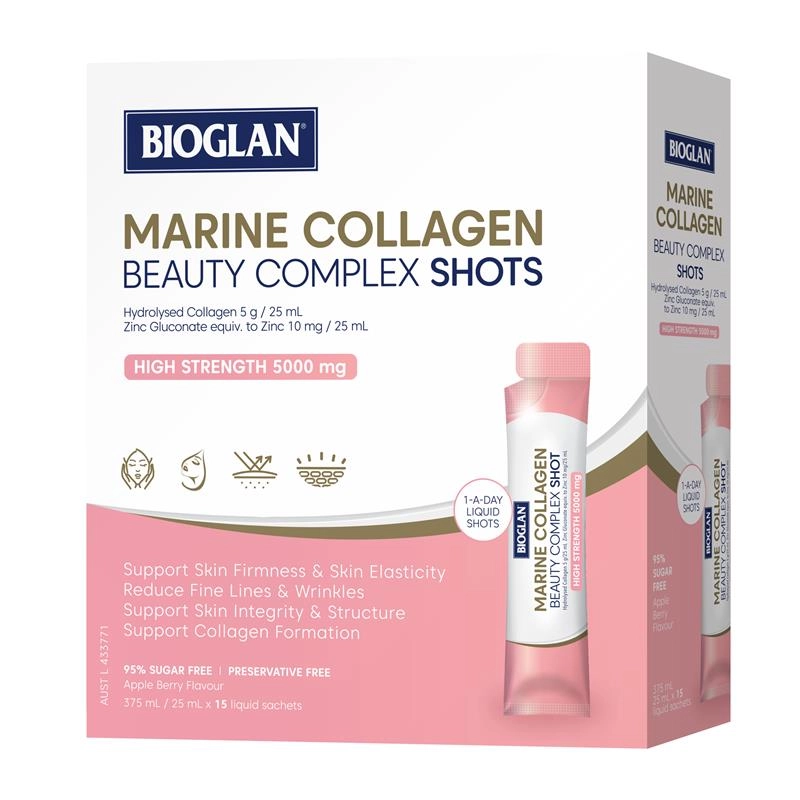 Bioglan Marine Collagen Beauty Complex Shots 15 x 25ml