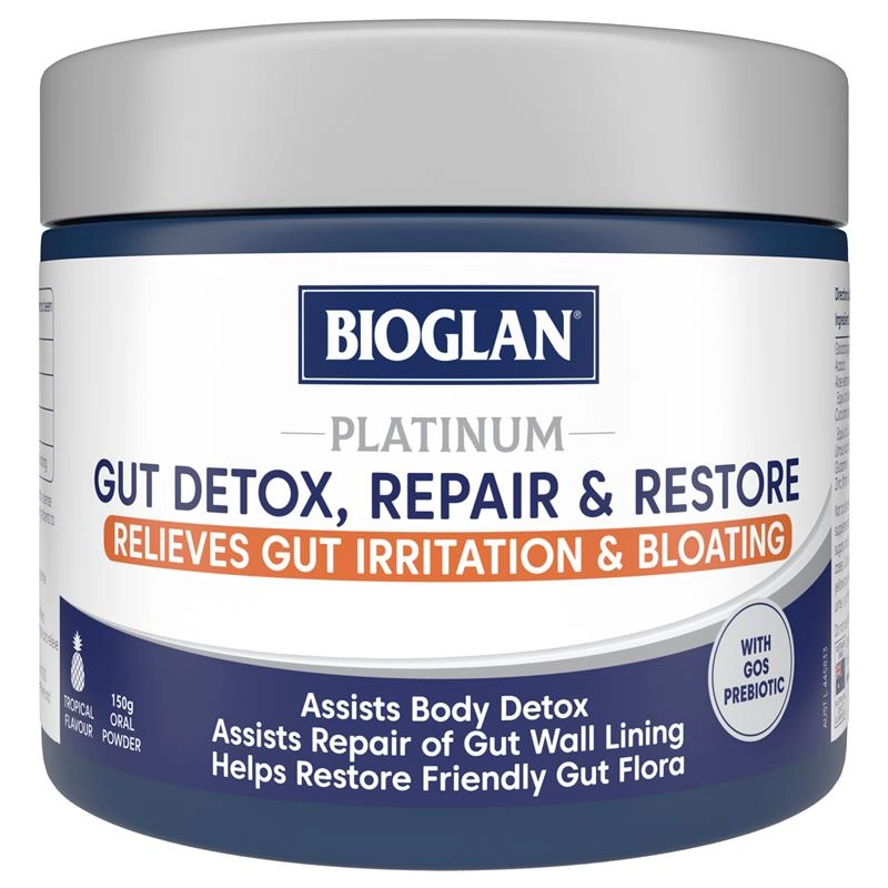 Bioglan Platinum Gut Detox, Repair & Restore Powder 150g