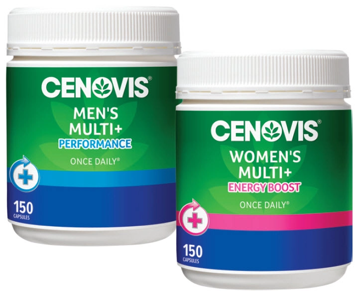 Cenovis Once Daily Men’s Multi + Performance or Women’s Multi + Energy Boost 150 Capsules