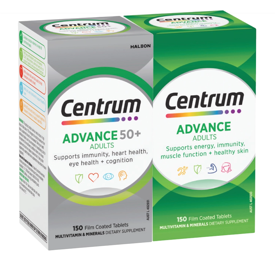 Centrum Advance 50+ or Advance 150 Tablets