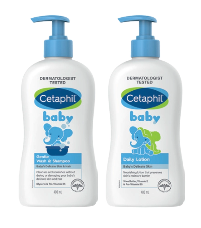 Cetaphil Baby Gentle Wash & Shampoo or Daily Lotion 400ml