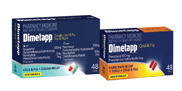 Dimetapp Cough, Cold & Flu Day & Night 48 Capsules or Cold & Flu 48 Tablets