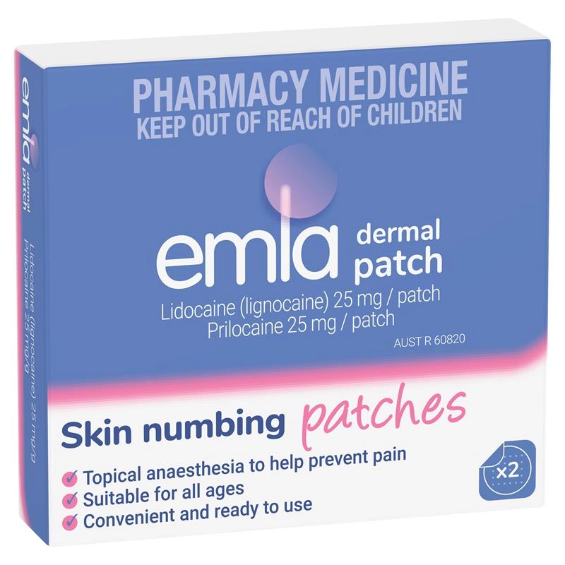 Emla Skin Numbing Patches x2