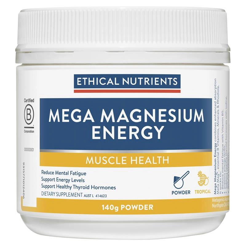 Ethical Nutrients Mega Magnesium Energy 140g Powder