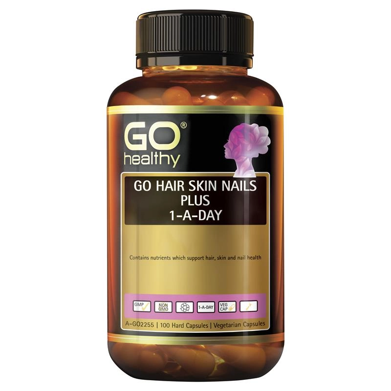 Go Healthy Hair Skin Nails Plus 1-A-Day 100 Vegetarian Capsules