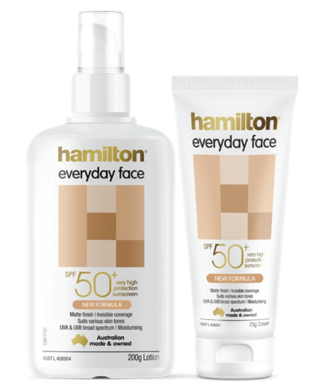 Hamilton SPF 50+ Everyday Face Cream 200g or 75g