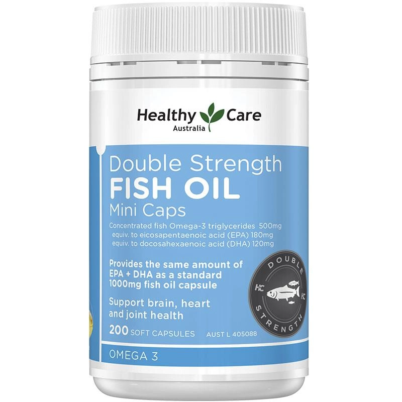 Healthy Care Double Strength Fish Oil Mini 200 Soft Capsules