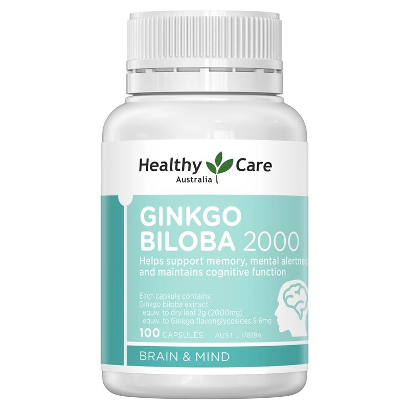 Healthy Care Ginkgo Biloba 2000 100 Capsules