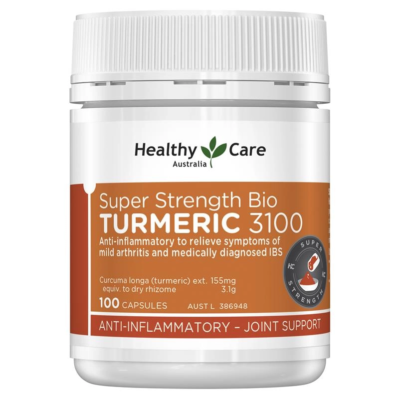 Healthy Care Super Strength Bio Turmeric 3100 100 Capsules