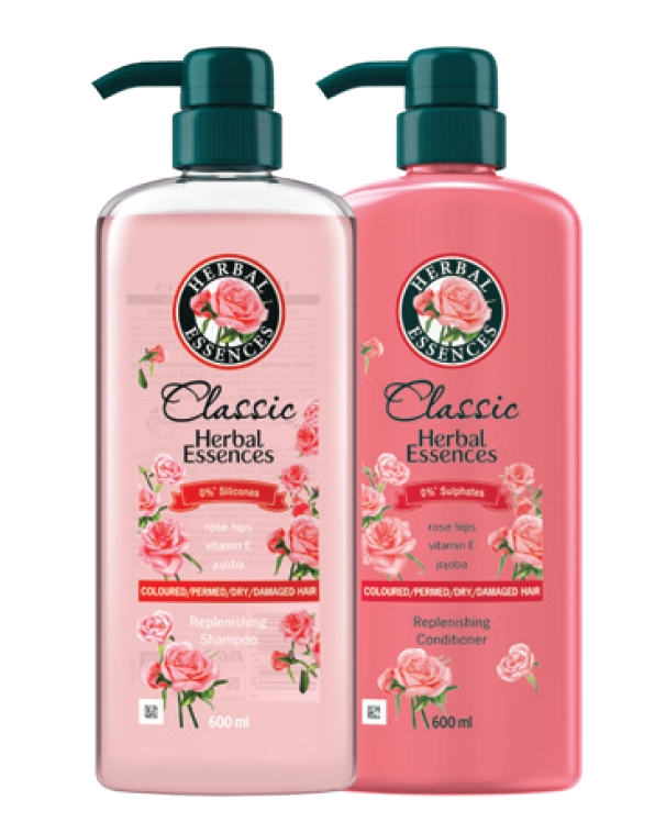 Herbal Essences Replenishing Rosehip & Jojoba Hair Care Shampoo or Conditioner 600ml