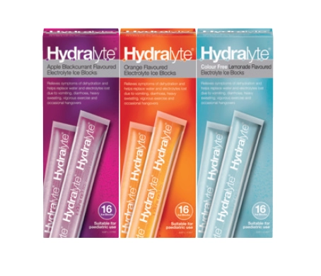 Hydralyte Electrolyte Ice Blocks 16 Pack Assorted Variants