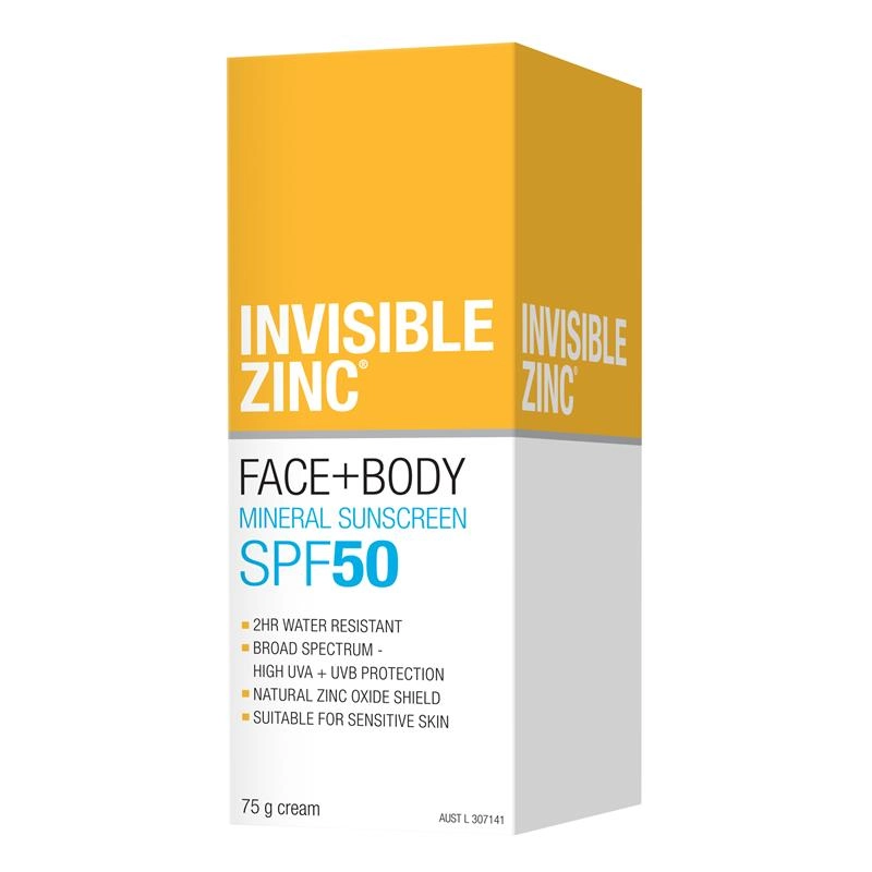 Invisible Zinc SPF 50+ Face+Body 75g