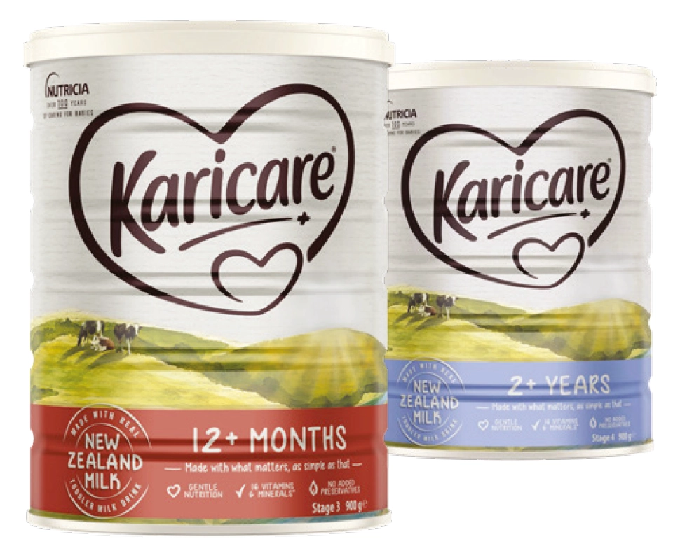 Karicare+ 3 Toddler Milk Drink from 12+ Months or 4 Toddler Growing Up Milk from 2 Years 900g