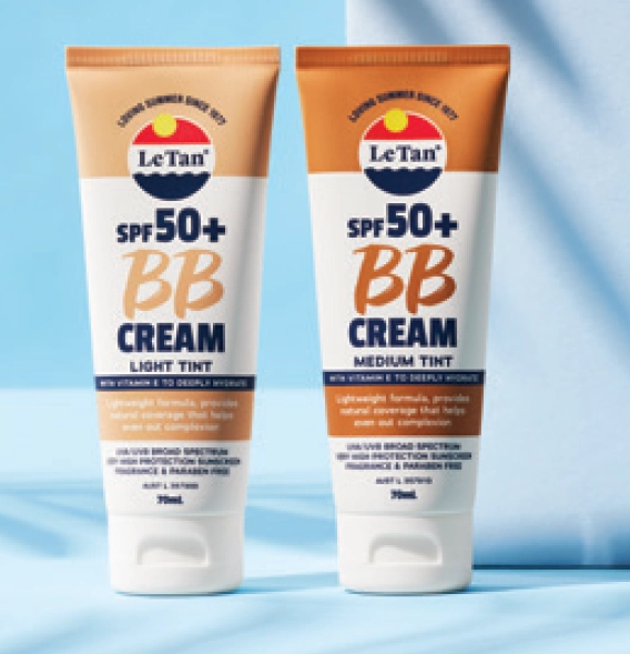 Le Tan SPF 50+ BB Tinted Light or Medium 70ml