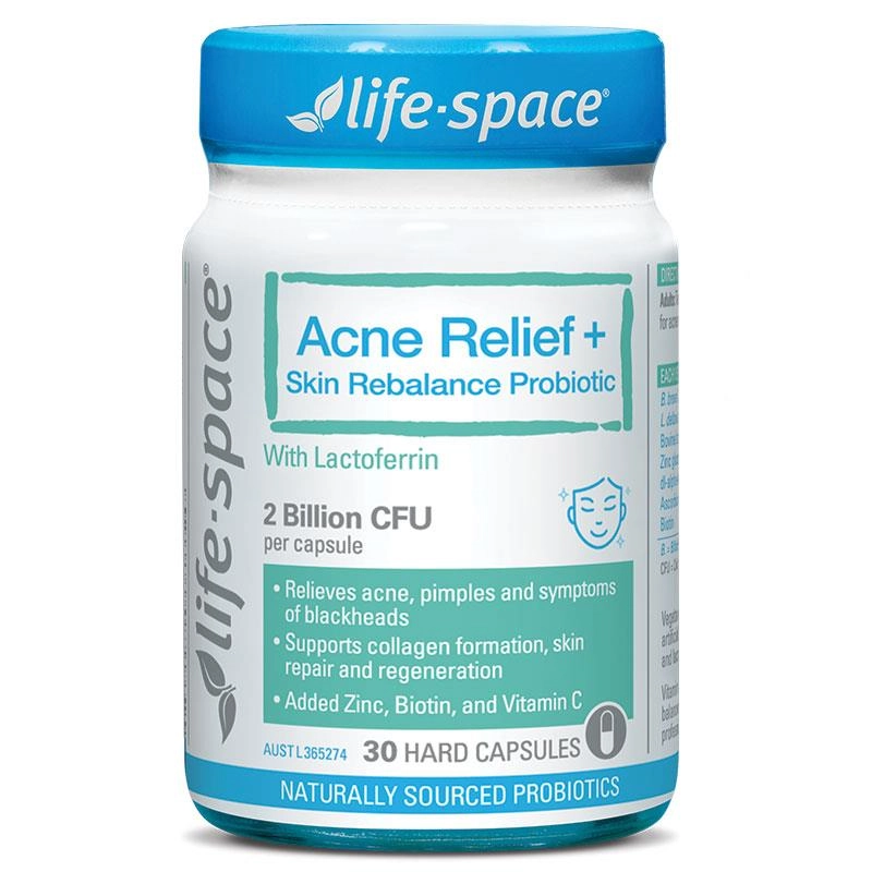 Life-Space Acne Relief + Skin Rebalance Probiotic 30 Capsules