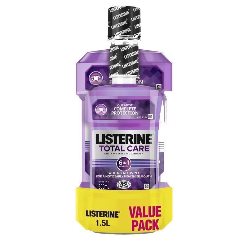 Listerine Mouthwash Total Care Value Pack 1.5 Litre + 500ml