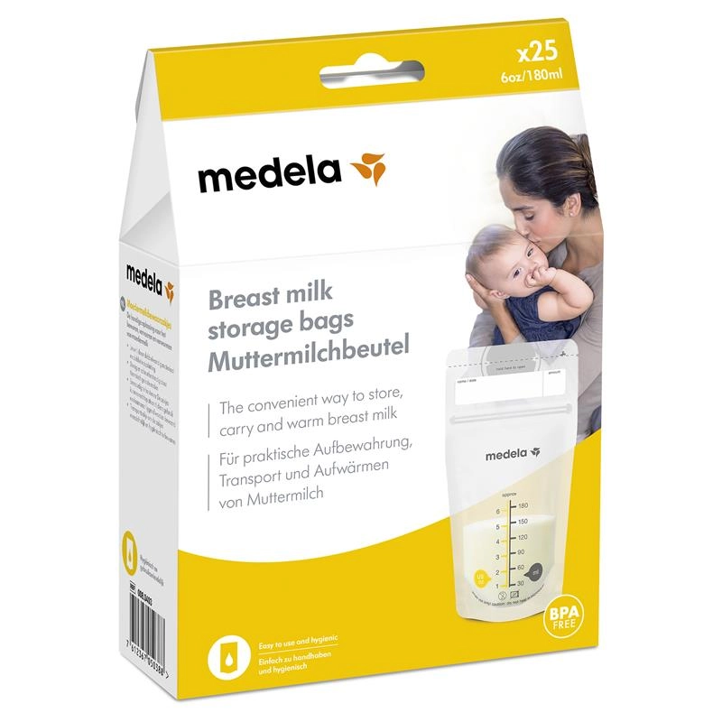 Medela Breast Milk Storage Bags 180ml 25 Pack