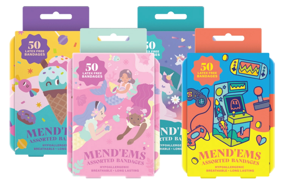 MendEms Bandages Tin 50 Pack Assorted Variants