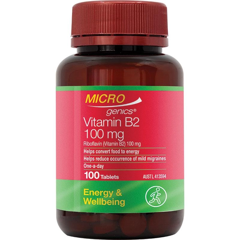 Microgenics Vitamin B2 100mg 100 Tablets