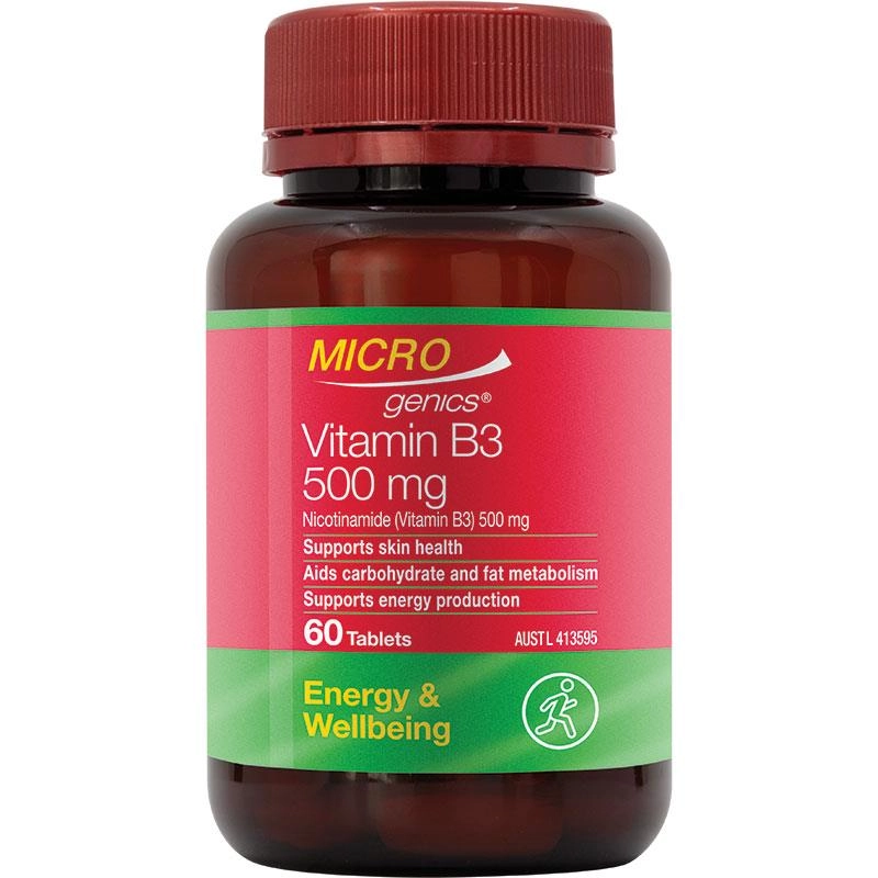 Microgenics Vitamin B3 500mg 60 Tablets