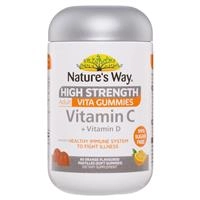 Nature’s Way High Strength Adult Vita Gummies Vitamin C + Vitamin D 65 Pastilles