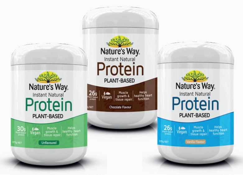 Nature’s Way Instant Natural Protein Unflavoured, Chocolate or Vanilla 375g