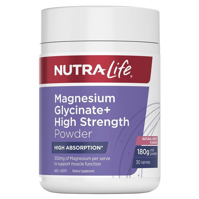 Nutra-Life Magnesium Glycinate+ High Strength Powder 180g