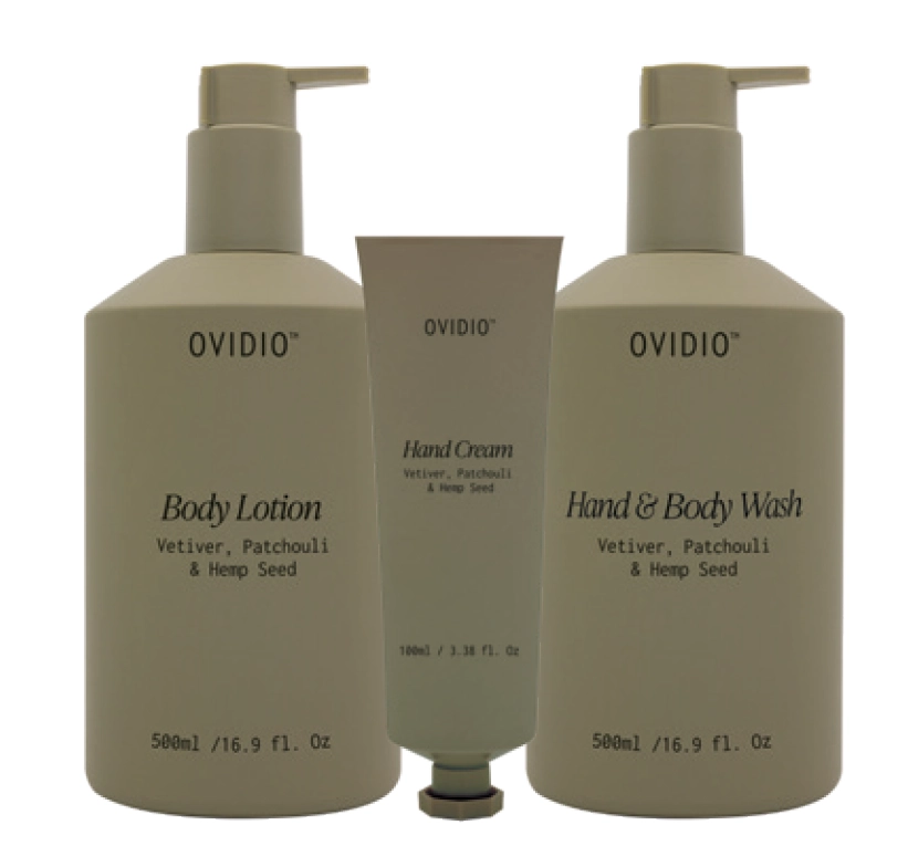 Ovidio Body Lotion 500ml, Hand Cream 100ml or Hand & Body Wash 500ml