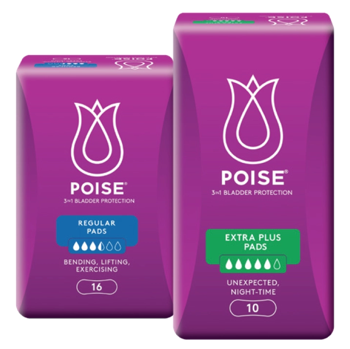 Poise Pads Regular 16 Pack or Extra Plus 10 Pack