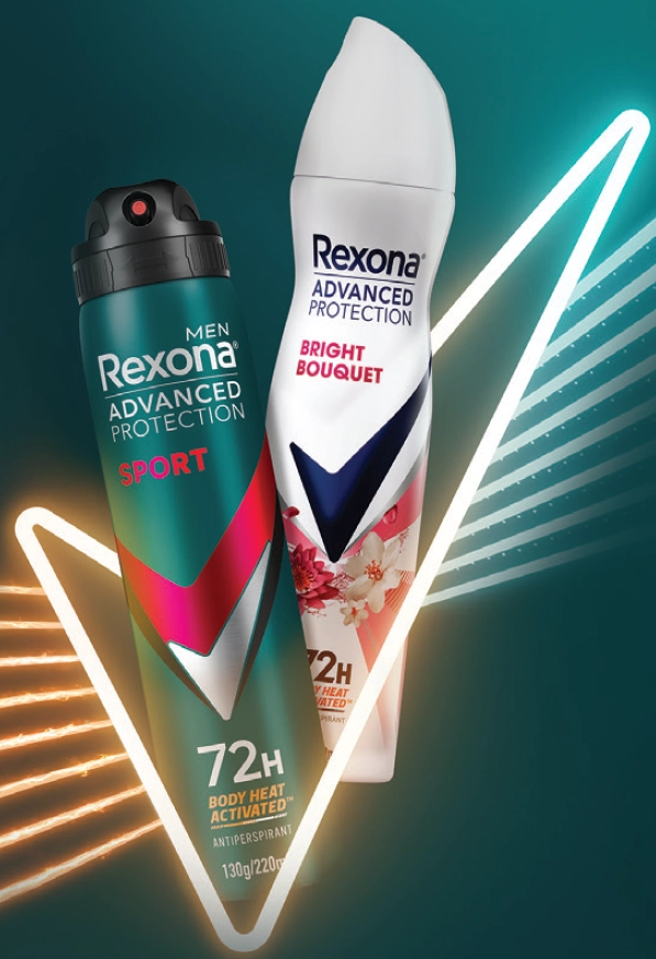 Rexona for Men Antiperspirant Advanced Sport 220ml or for Women Antiperspirant Advanced Bright Bouquet 220ml